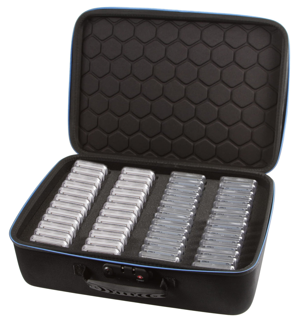 Card Titan PRO Graded Coin Case with 56 Slots for PCGS or NGC Graded Coin Slab - Individual Slots for Graded Coins - Protects and Perfectly Fits NGC and PCGS Coin Cases - Coin Collection Supplies