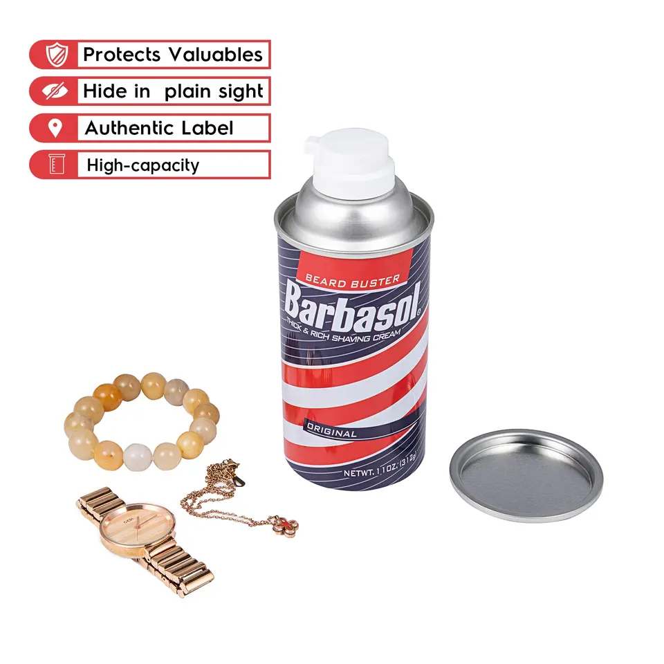 Barbasol Can Diversion Safe - Discreet Diversion Can Safes to Stash money, jewelry, and other small Valuables