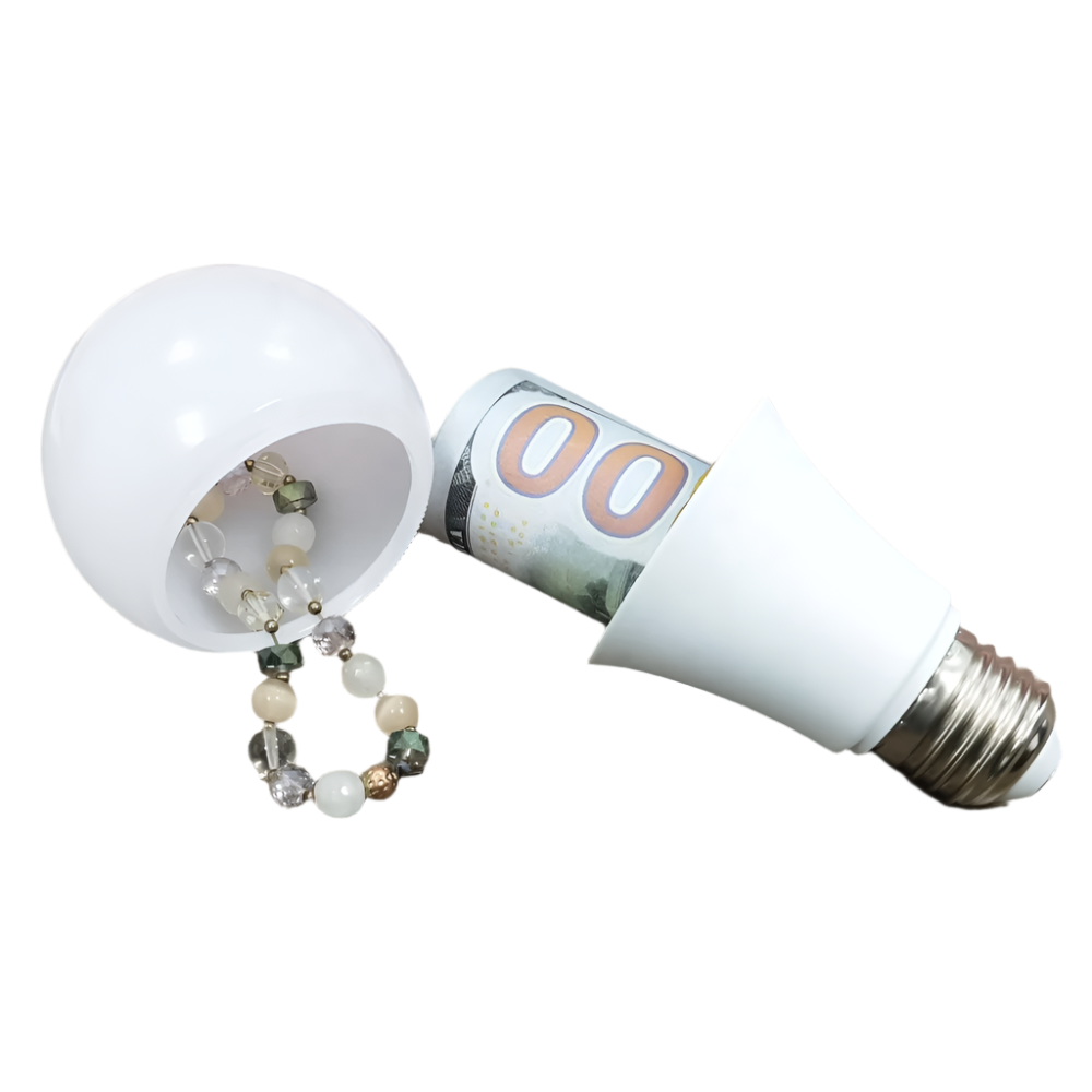 Fake Lightbulb Diversion Safe (2 Pack) - Discreet house hidden safe ideas to hide your money or jewelry in Secret compartments