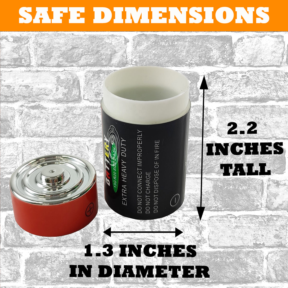 Fake Battery Diversion safes (2 Pack) - Realistic and Cool hidden safes to protect valuables