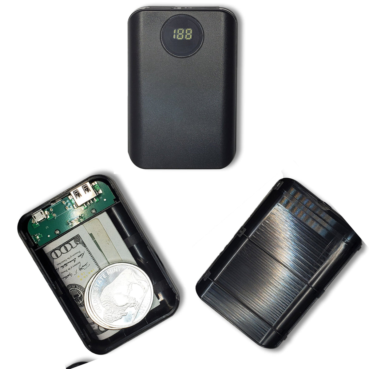 Portable USB Charger Diversion Safe - Realistic-Looking USB Charger with Discreet Secret Compartments and Storage to Stash Valuables